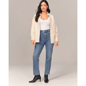 Abercrombie & Fitch curve love ultra high rise ankle straight jeans sz 36